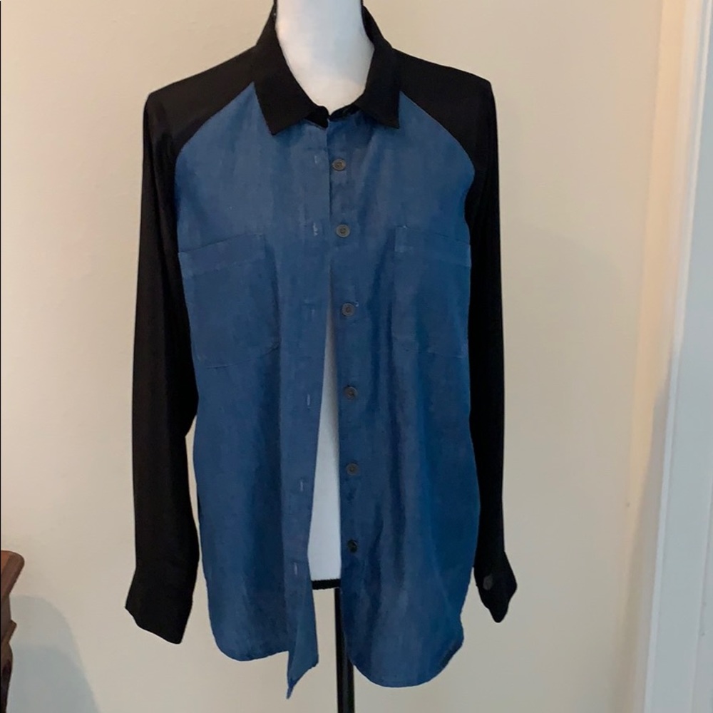 Blouse shear and blue jean blouse